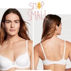Victoria's Secret White Bra with Delicate Trim 36D NWT